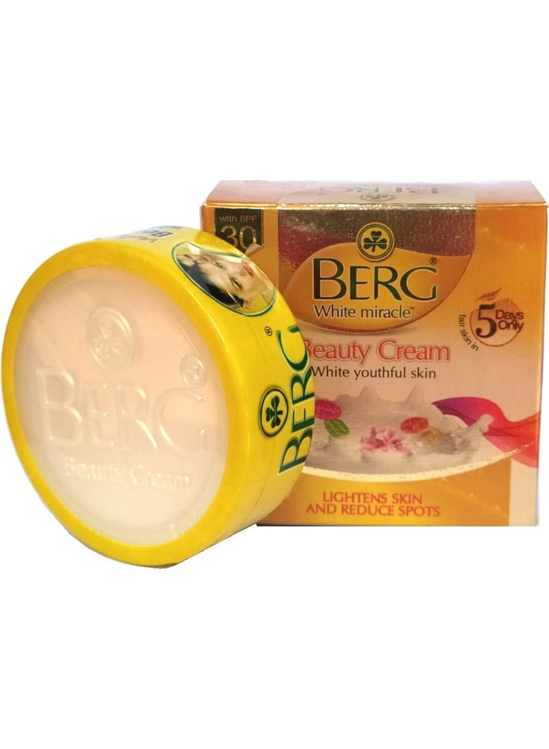 بيرغ كريم وايت ميراكل للتجميل، بشرة بيضاء شابة، يفتح لون البشرة ويقلل البقع، 6 قطع في العلبة - Image 2